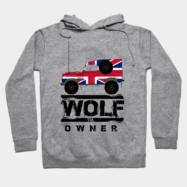 Land Rover Wolf/TUL Hoodie by Mindwisp